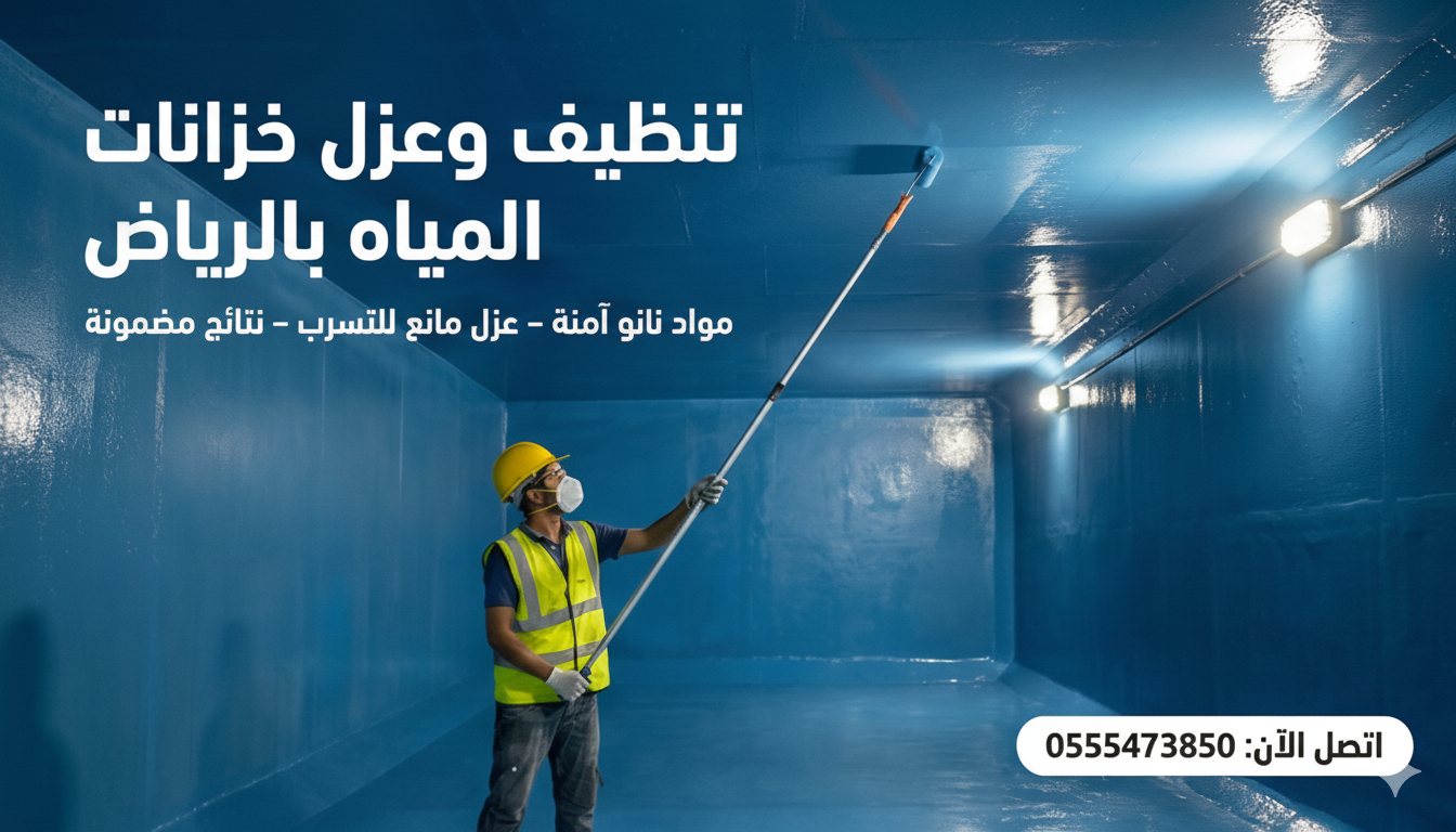 عزل خزانات المياه من الداخل بالرول في الرياض